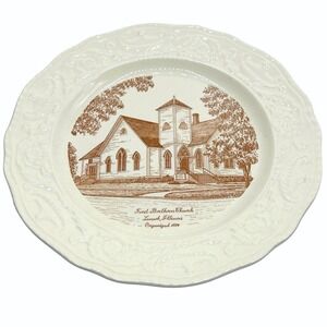 First Brethren Church Lanark IL Ironstone Church Plate Adam Antique Steubenville